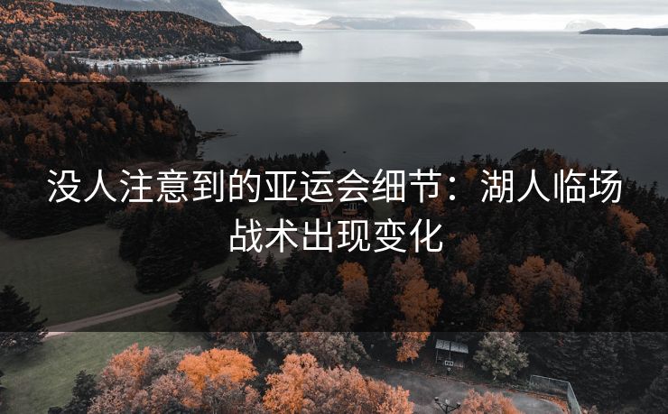 没人注意到的亚运会细节：湖人临场战术出现变化